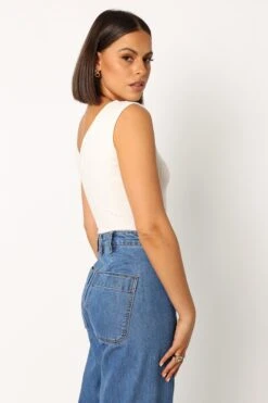 Remi Bodysuit - White 19 Remi Bodysuit - White -Clothing Discount Shop petal and pup usa tops remi bodysuit white 33871079964849