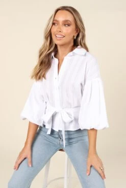 Sofia Top - White 11 Sofia Top - White -Clothing Discount Shop petal and pup usa tops sofia top white 31940240834737